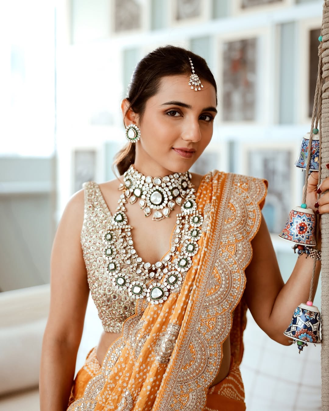 Masoom Minawala Slays in Diamond Polki Saree